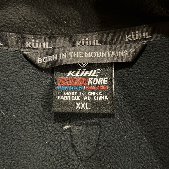 Kuhl men’s charcoal gray long sleeve wool blend thermo kore 1/4 zip XXL - Picture 7 of 7